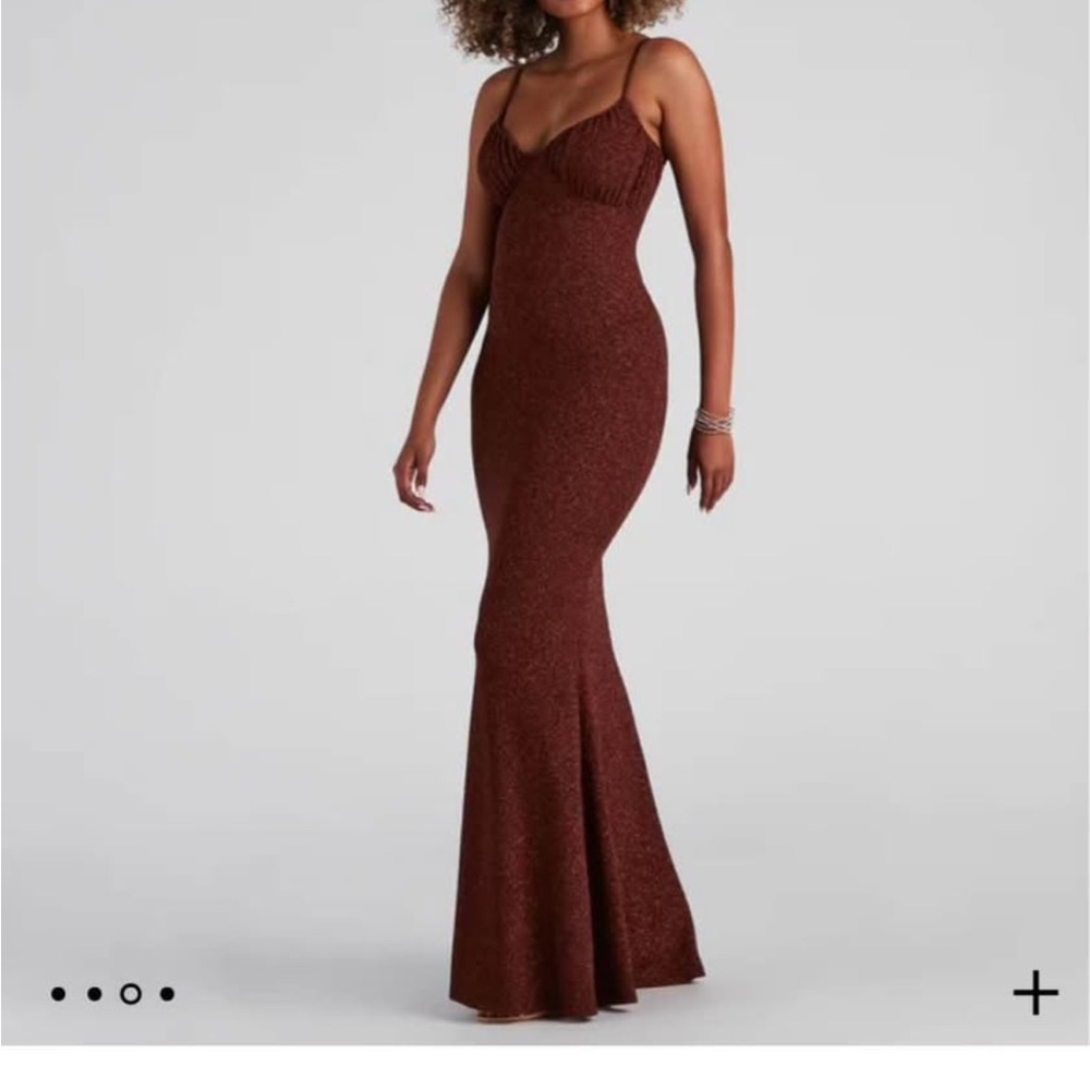 Elegant Brown Evening Gown